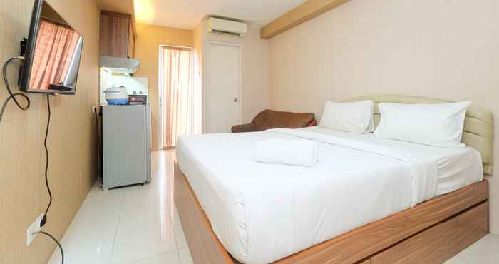 Bedroom Clean and Comfortable Studio Green Palace Kalibata Apartment By Travelio