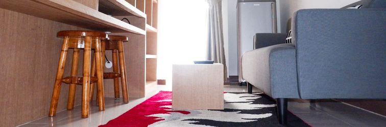 Lobby Minimalist 1BR Scientia Residence Apartment near Summarecon Mall Gading Serpong By Travelio