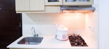 Common Space 4 Simple 1BR Casa Grande Apartment with Sofabed Connected to Kota Kasablanka By Travelio