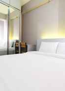 BEDROOM Homey 2BR with Mall Access at Green Pramuka City Apartment By Travelio