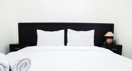 Bedroom 2 Clean 2BR Mediterania Palace Kemayoran Apartment By Travelio