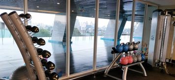 Fitness Center 4 Nice and Clean Studio Menteng Park Apartment By Travelio