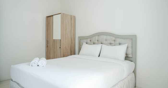 Bedroom Minimalist & Cozy 1BR Apartment at Mediterania Marina Residence By Travelio