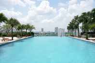 Swimming Pool Modern and Exclusive 3BR Gandaria Heights Apartment By Travelio