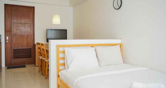 Bedroom Comfy and Modern Studio Apartment The Accent Bintaro By Travelio