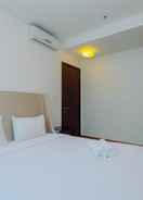BEDROOM Stylish 1BR with Workspace at Setiabudi Skygarden Apartment By Travelio