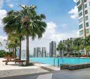 Swimming Pool 2 Fabulous 2BR at Gandaria Heights Apartment By Travelio