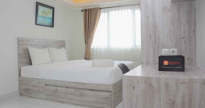 Bedroom Minimalist and Comfy Studio at Amethyst Apartment By Travelio