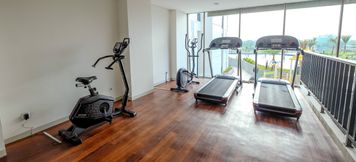 Fitness Center 3 New Furnished Studio at Akasa Apartment with City View By Travelio