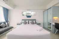 Bedroom Brand New Studio at H Residence Apartment By Travelio