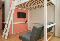 Common Space 2 Best Studio Apartment with Sofa Bed at Vittoria Residence By Travelio