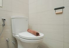 In-room Bathroom 4 Comfortable and Fully Furnished Studio at Ciputra International Apartment By Travelio