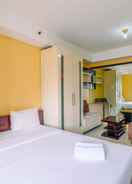 BEDROOM Homey and Cozy Studio Apartment at Metropark Condominium Jababeka By Travelio