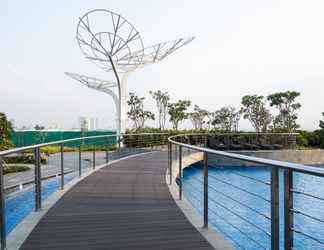 Luar Bangunan 2 Minimalist Studio with City View at West Vista Apartment By Travelio