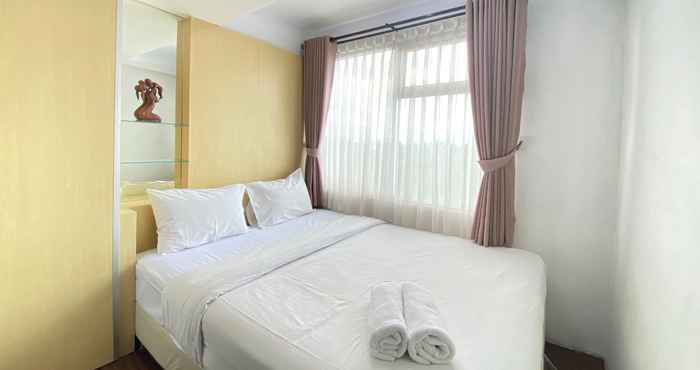 Kamar Tidur Quite 2BR Apartment with AC in Living Room at The Jarrdin Cihampelas By Travelio