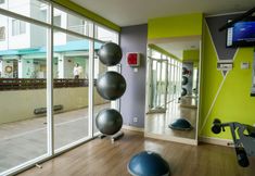 Fitness Center 7 Cozy and Minimalist 2BR Apartment at The Nest near Puri By Travelio