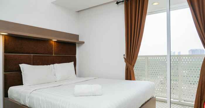 Bedroom New Furnished Studio near Puri Indah at West Vista Apartment By Travelio