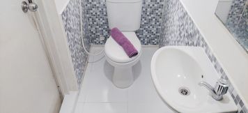 In-room Bathroom 5 Comfort Studio at Aeropolis Residence Apartment By Travelio