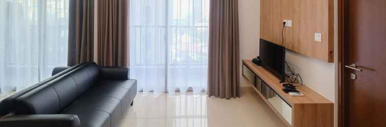 Lobby Minimalist and Homey 1BR Apartment at Ciputra World 2 By Travelio