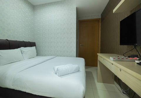 침실 Best View 1BR Apartment at The Mansion Kemayoran near JIEXPO By Travelio