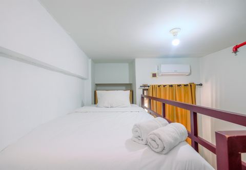 Bedroom Cozy Living and Comfortable Studio Room Apartment at Dave By Travelio