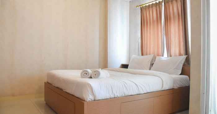 Bedroom Comfort and Best Deal Big Studio at Green Pramuka City Apartment By Travelio
