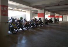 Fitness Center 3 Studio Monochrome Room at Taman Melati Jatinangor Apartment By Travelio