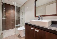 In-room Bathroom 7 Spacious and Nice 2BR with Extra Room at Branz BSD City Apartment By Travelio