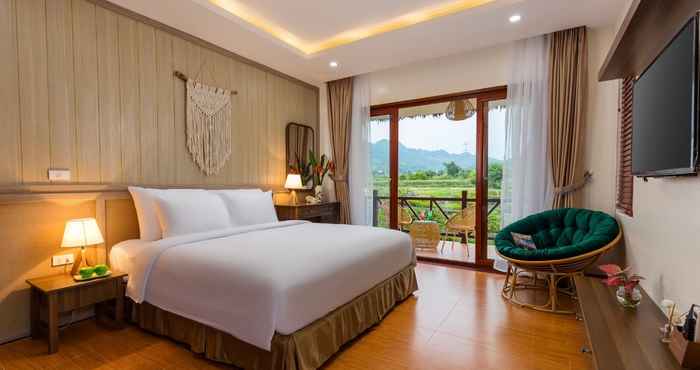 ห้องนอน Moc Chau Eco Garden Resort