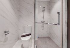 In-room Bathroom 4 Homey and Nice 1BR at Branz BSD City Apartment By Travelio