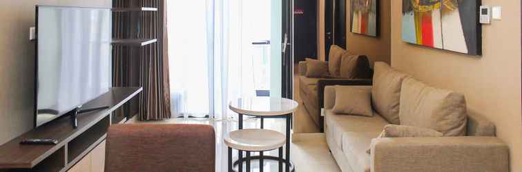 Lobi Comfy 2BR + Study Room at Sudirman Suites Apartment By Travelio Premium