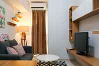 Lobby Homey and Tranquil Designed 2BR at Springlake Summarecon Bekasi Apartment By Travelio