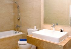 In-room Bathroom 6 Comfortable and Stunning 2BR at Menteng Park Apartment By Travelio