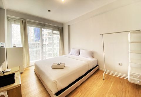 Bedroom Stunning Studio Room Apartment at Gateway Pasteur By Travelio