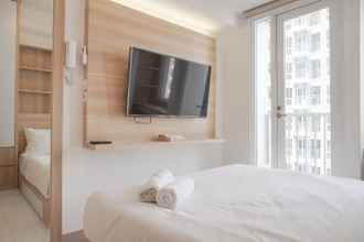 Bedroom 4 Fancy Designed Studio at Tokyo Riverside PIK 2 Apartment By Travelio