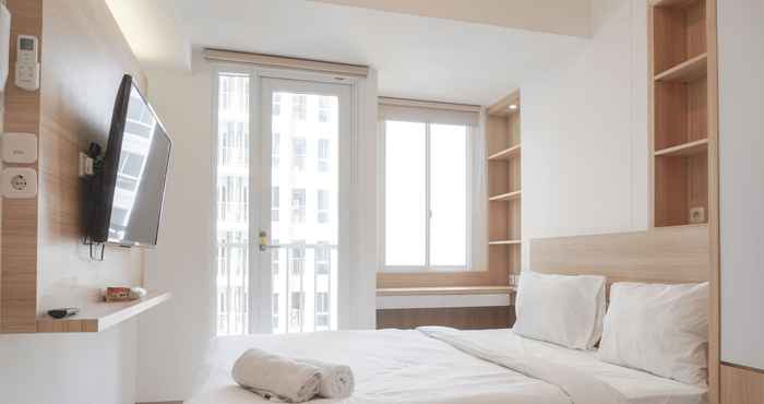 Kamar Tidur Fancy Designed Studio at Tokyo Riverside PIK 2 Apartment By Travelio