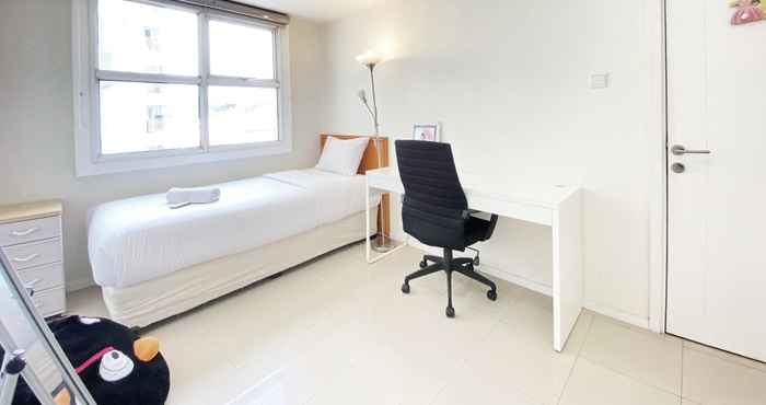 Bedroom Pleasant and Restful 2BR at Apartment at Parahyangan Residence By Travelio