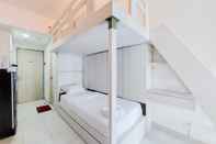 Bedroom Warm and Simply Look Studio Apartment at Akasa Pure Living BSD By Travelio