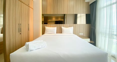 Bilik Tidur 2 Elegant and Good Deal Studio Vasanta Innopark Apartment By Travelio