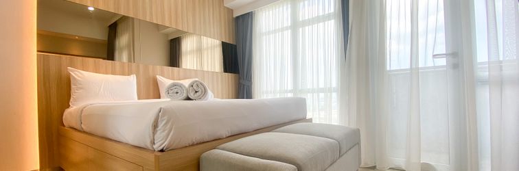 Lobi Elegant and Good Deal Studio Vasanta Innopark Apartment By Travelio