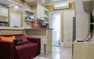 Common Space 3 Nice and Fancy 2BR Apartment at Green Pramuka City By Travelio