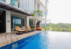 Lobby 5 Comfort Designed and Tidy 1BR at Brooklyn Alam Sutera Apartment By Travelio