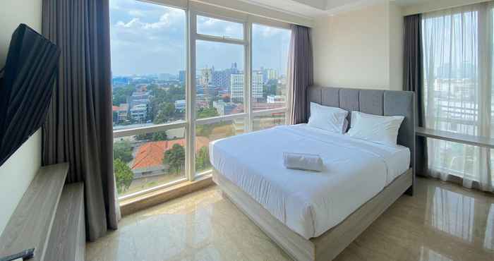 Kamar Tidur Elegant Designed and Spacious 3BR at Menteng Park Apartment By Travelio