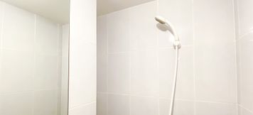 In-room Bathroom 3 Simply and Warm Studio at Tokyo Riverside PIK 2 Apartment By Travelio