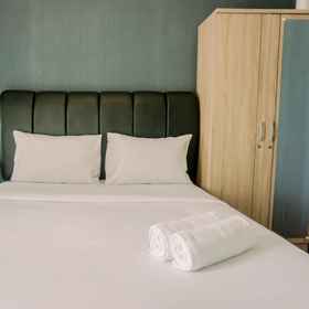 Bedroom 1 Tidy and Restful Studio at Akasa Pure Living BSD Apartment By Travelio, Wangsa Serpong Hotels
