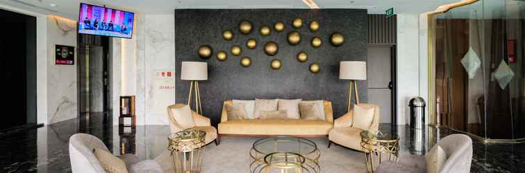 Lobby Comfy and Modern Look 2BR at Menteng Park Apartment By Travelio