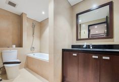 In-room Bathroom 5 Cozy Stay 2BR Apartment Branz BSD City near AEON Mall By Travelio