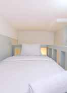 BEDROOM Homey and Elegant Studio Apartment Transpark Juanda Bekasi Timur By Travelio