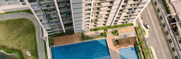 大堂 Comfort 1BR Apartment with Working Room at Daan Mogot City By Travelio