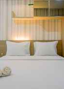 BEDROOM Furnished Studio with Comfort Design Green Bay Pluit Apartment By Travelio